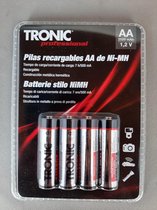 Oplaadbare batterijen AA 4stuks - 2500 mAh - Tronic