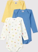 Petit Bateau 3 Pack Baby Jongens Rompertje - Maat 62