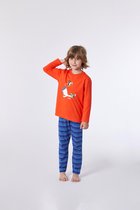 Woody pyjama jongens - oranje - ijsbeer - 212-1-PLS-S/546 - maat 164