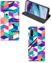 Étui pour téléphone portable Cadeau personnalisé OnePlus Nord CE 5G Étui portefeuille Blocs colorés