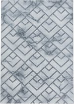 Modern laagpolig vloerkleed Naxos - zilver 3813 - 240x340 cm