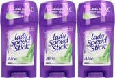 Lady Speed Stick Aloe Vera Deodorant Stick - Anti Transpirant Deo Stick met 24H Zweet Bescherming en Anti Witte Strepen - Deodorant Vrouw - 3 Stuks