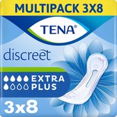 TENA Discreet Extra Plus Verbanden - 3x8 stuks - voor urineverlies (incontinentie)
