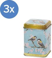 Bewaarblik/Voorraadblik - Vierkant - Los deksel - Organic - klein - 3 stuks