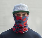 Fire Red Military Blackout Camo - Faceshield - Face Mask - Nek Warmer - Bandana