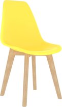 4 Moderne kunststof eetkamerstoelen stoelen - geel - ergonomische kuipstoelen - Nordic Blanc - Palerma Design - blauw - blue - ergonomisch - stoel - zetel - woonkamerstoelen - zitting - stevi