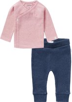 Noppies SET(2delig) Broekje NAURA NAVY en Shirt NANYUKI ROSE - Maat 68