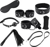 BDSM Set Zwart voor Koppels - Bondage Training - Sex toys Masker Halsband Zweep Tape Touw Handboeien- Extreme Seks Training - Bondageset Beginners - Shibari SM Toys - Fifty Shades