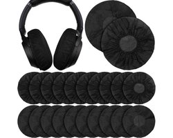 Elastische wegwerp hoofdtelefoon cover hoes Zwart