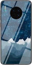 Voor Huawei Mate 30 Sterrenhemelpatroon Gehard Glas + TPU Schokbestendig Beschermhoes (Star Chess)