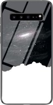 Voor Samsung Galaxy S10 5G Sterrenhemel Geschilderd Gehard Glas TPU Schokbestendig Beschermhoes (Kosmische Sterrenhemel)