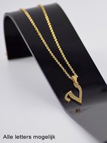 Ketting alfabet N - Goud