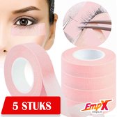 5x Wimper tape- Wimperextensions - Wimperlift - beautytape -Medische Tape Valse Wimpers- tool - huidvriendelijk - Medisch Tape 1,25cm x 9,14m Hypoallergeen - Beauty Tape - Medisch Plakband - 