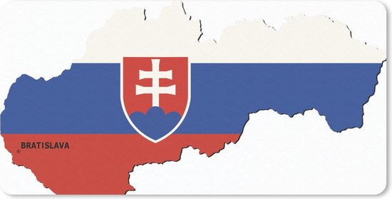 Bureauonderlegger - tekening van de vlag van Slowakije in de vorm van