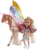 Europaleis - Kinderpop en eenhoorn beweegbaar - Pop - Paard - Eenhoorn - Meisjes speelgoed - Beweegbaar - Barbie