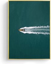 Poster - Canvas - Canvas schilderij - 30x40 cm - Zee/Oceaan - Boot - A3 formaat - Hoge kwaliteit