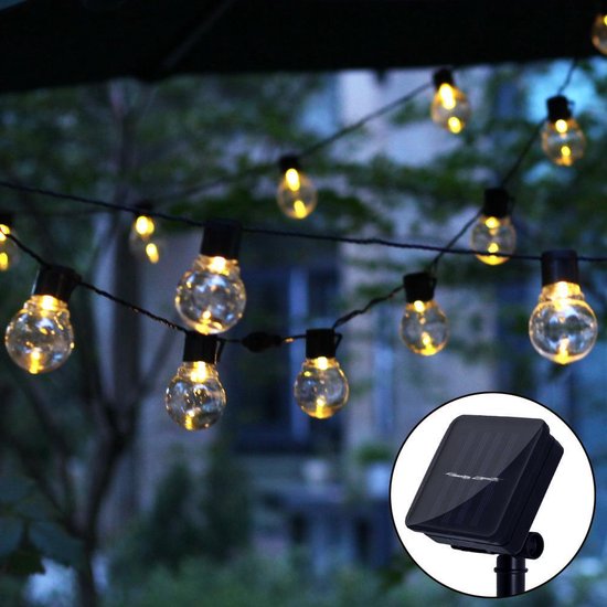 Need2Have Lichtsnoer Buiten 20 LED Bulb Solar Tuinverlichting