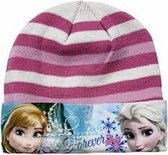 Roze-wit gestreepte muts van Disney Frozen maat 54