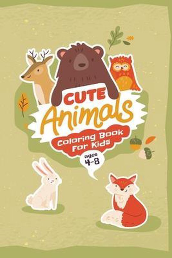 Cute Animals Coloring Book for Kids - cover