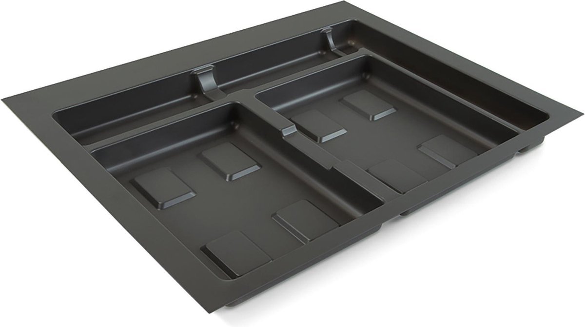 Emuca Basis voor containers voor keukenlades, unit 600 mm, Kunststof, Antraciet grijs