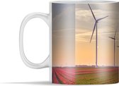 Mok - Windmolens en tulpenvelden in Nederland - 350 ml - Beker