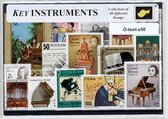 Toetsinstrumenten – Luxe postzegel pakket (A6 formaat) : collectie van 50 verschillende postzegels van toetsinstrumenten – kan als ansichtkaart in een A6 envelop - authentiek cadea