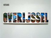 Lettermagneet hout Provincie Overijssel