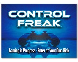 Control Freak - Metalen Bord Met Reliëf - 43 x 31 cm
