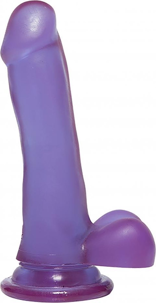Goedkoopste 6.5 Inch Slim Cock with Balls - Purple