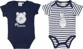 Disney Winnie de Poeh rompers - maat 62/68 blauw - 2 stuks rompertjes