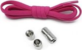 veters - (donker roze) - niet strikken - elastische veters - no tie - schoenveters - sportveters - rond - schoenveters - kinderveters