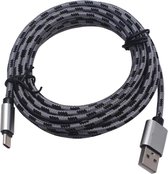 Xbox Series Controller Oplaadkabel - Series X & S - USB Type-C®4 - 3 Meter Donkergrijs met Zwart 3M