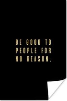 Poster Quote - Spreuken - Goud - Zwart - 60x90 cm