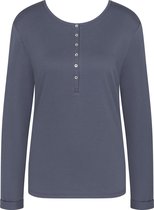 Triumph Mix & Match LSL TOP Buttons Vrouwen Pyjamashirt - MOONLIGHT BLUE - Maat 42