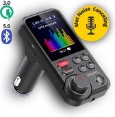 Sodex Bluetooth FM Transmitter met Bass & Treble Regulatie - Autolader - Snellader - Carkit - Audio Receiver
