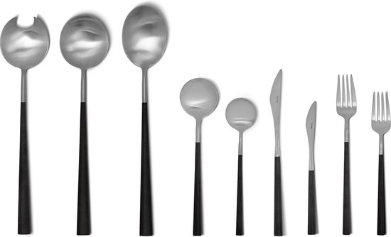 Wilffert & Wilffert - Bestekset - Zilver met Handvat van Hars - 12 personen - 75 stuks