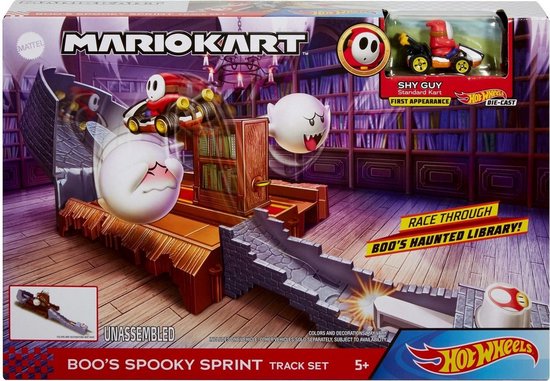 Hot Wheels Mario Kart Boo's Spooky Sprint Track Set | bol