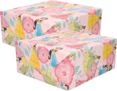 4x Rollen Disney inpakpapier/cadeaupapier Prinsessen roze 200 x 70 cm