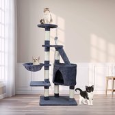 MC Star Krabpaal 120cm hoog - Cat Tree Play Towers - Grijs, 55x40x120cm Cat Tree