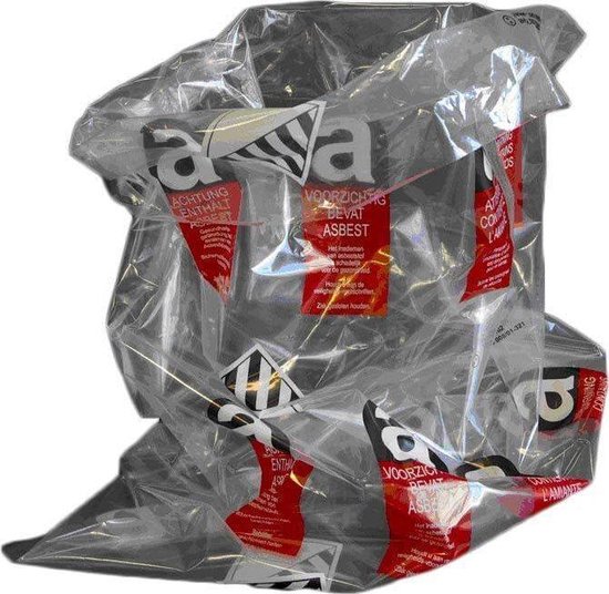 Sac Amiante 80x120 Cm - Lot De 25 Sacs, Capacité 30kg/80L, Avec Sachet Interne, Conforme Normes Européennes - 6