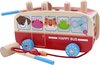 Afbeelding van het spelletje ZaCia Houten Speelgoedbus Hamster - Hamerbank - Educatief speelgoed - Sleepwagen - Trekfiguur