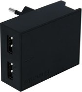 Swissten 2 ports USB - 15W - Zwart - Comprend un câble Lightning vers USB certifié Apple 1,2M