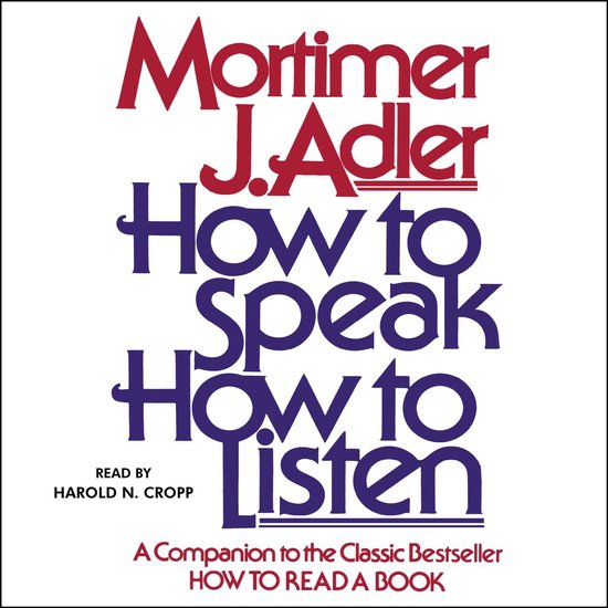 How to Speak How to Listen - cover