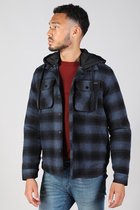 Gabbiano Jas Overjack Padded Met Flannel Ruiten En Capuchon 531764  Navy Mannen Maat - M