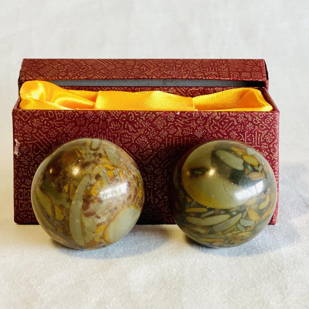 Goedkoopste Bamboe Leaf Jasper steen meridiaankogels massage ballen 4cm