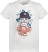 DEELUXE T-shirt met skull foto DOBY White