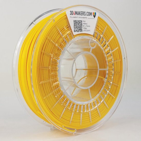 3D4Makers - PLA Filament - 1.75mm - 750 gram - Yellow