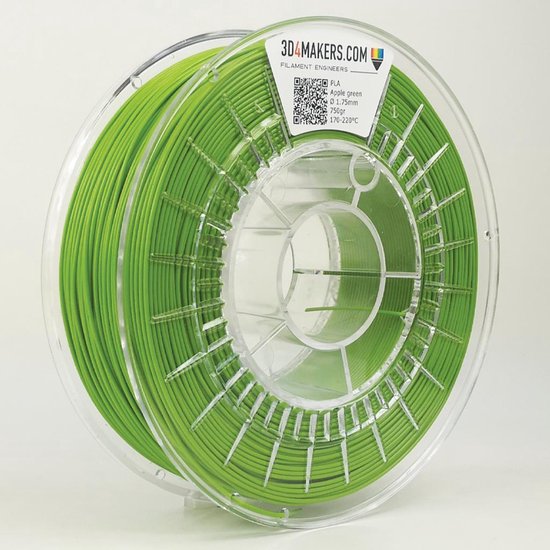 3D4Makers - PLA Filament - 1.75mm - 750 gram - Apple Green