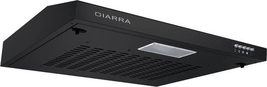Ciarra afzuigkap l eenvoudige installatie l voor alle keukens l keuken/koken l metaal l 60 cm l zwart