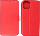 iPhone 13 Mini Hoesje - Book Case Telefoonhoesje - Kaarthouder Portemonnee Hoesje - Wallet Case - Rood